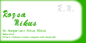 rozsa mikus business card